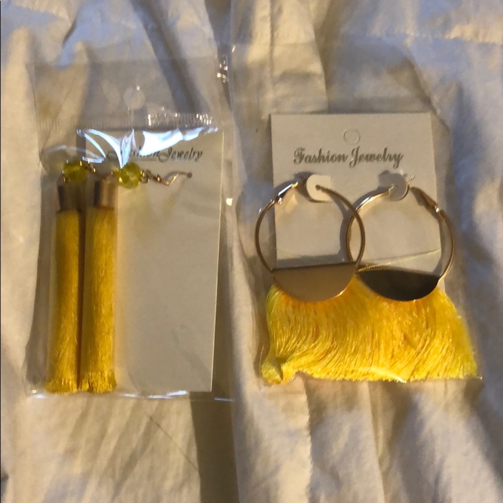 Two pair yellow earrings. Fabulous!